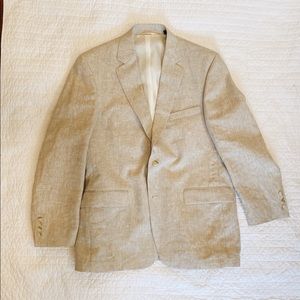 Perils Men’s Tan Linen Suit
